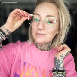 Wallice Gold Cateye Brille6