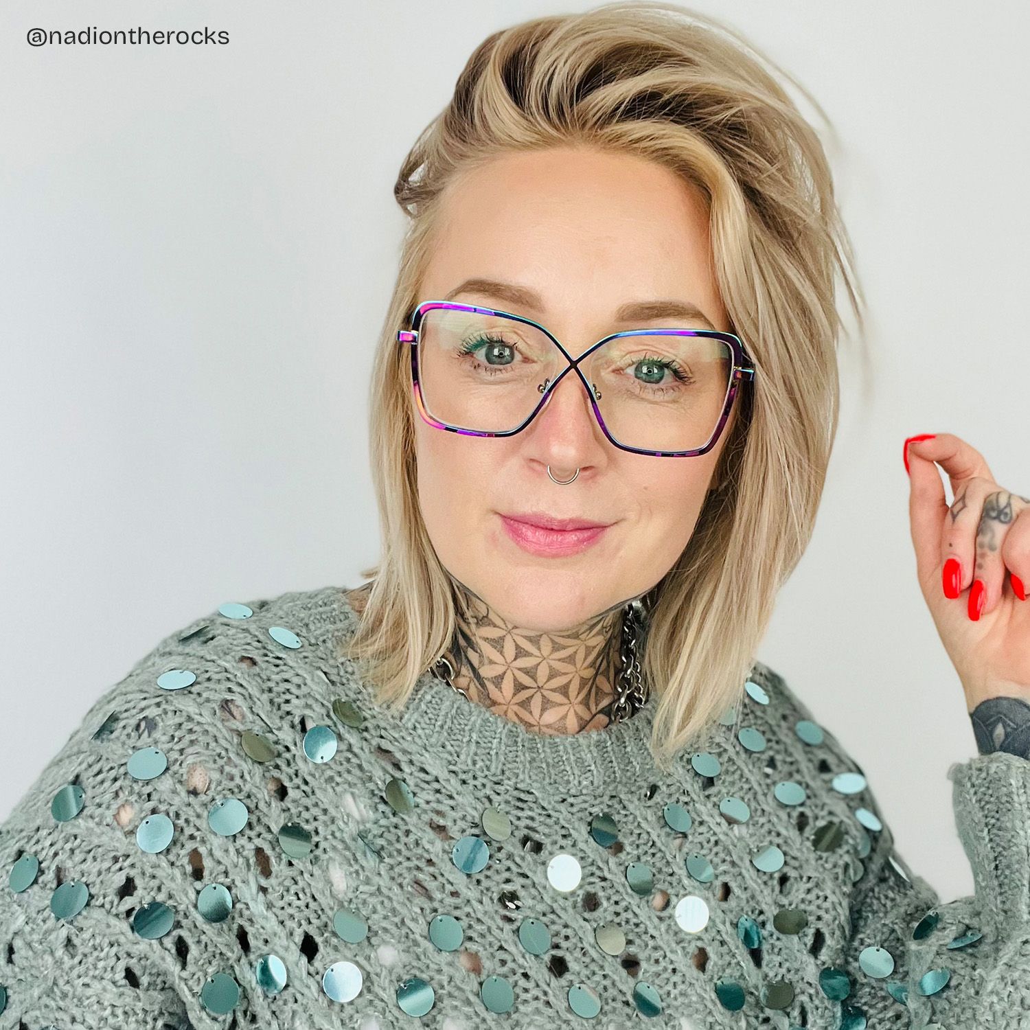 Racquel Bunt Quadratisch Metall Brille8