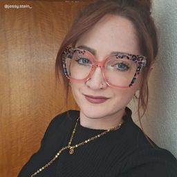 Malcolm Rosa-Leopard Rechteckig Brille8