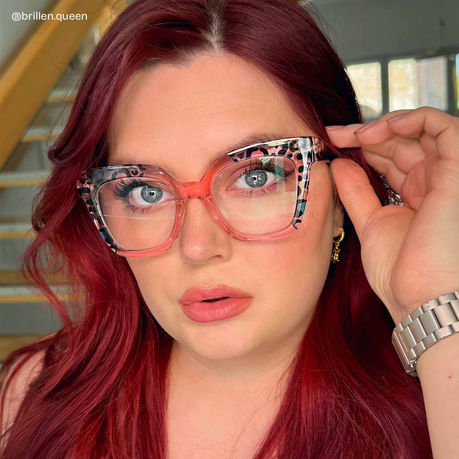 Malcolm Rosa Rechteckig TR90 Brille7