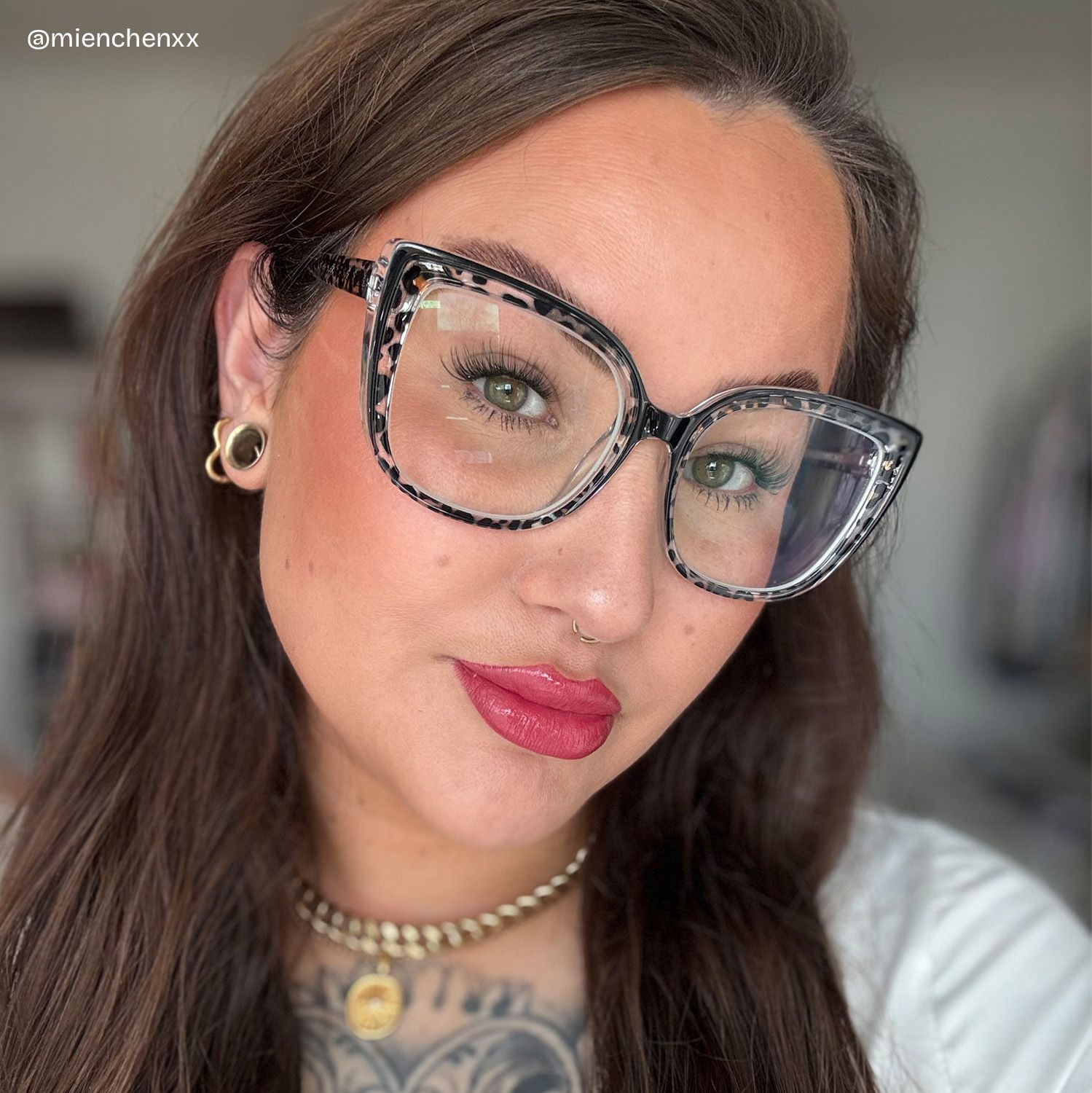 Fenn Schwarz-Tortoise Cateye TR90 Brille11