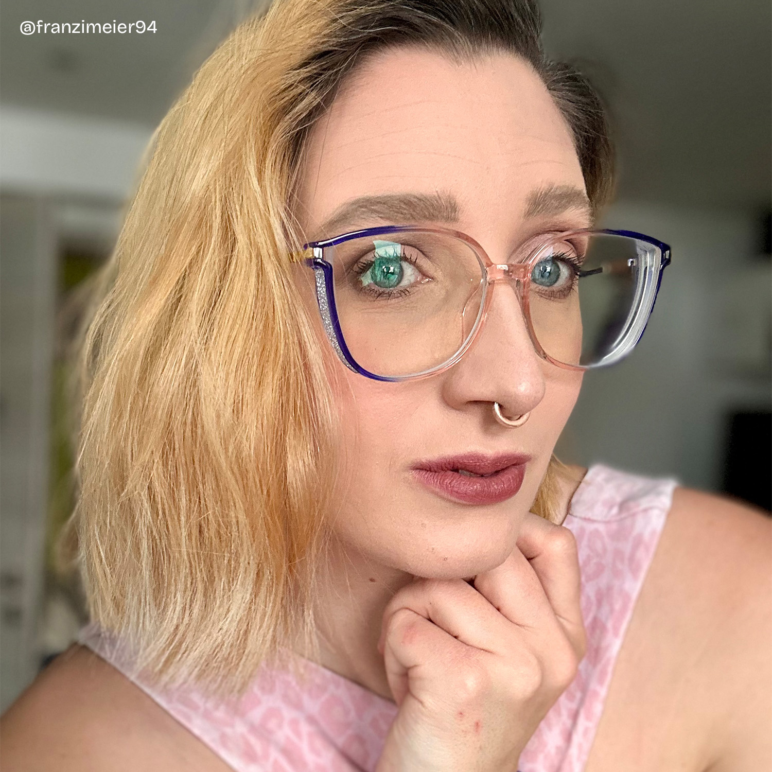 Walden Blau-Orange Cateye Brille5