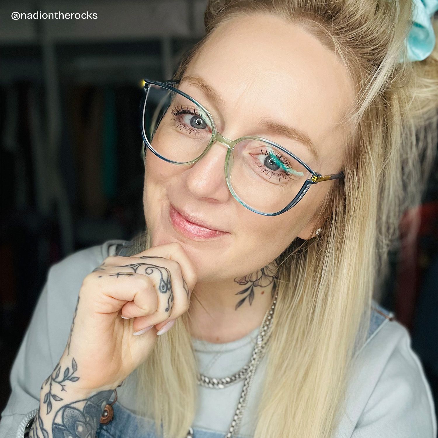 Walden Blau-Grün Cateye Brille7