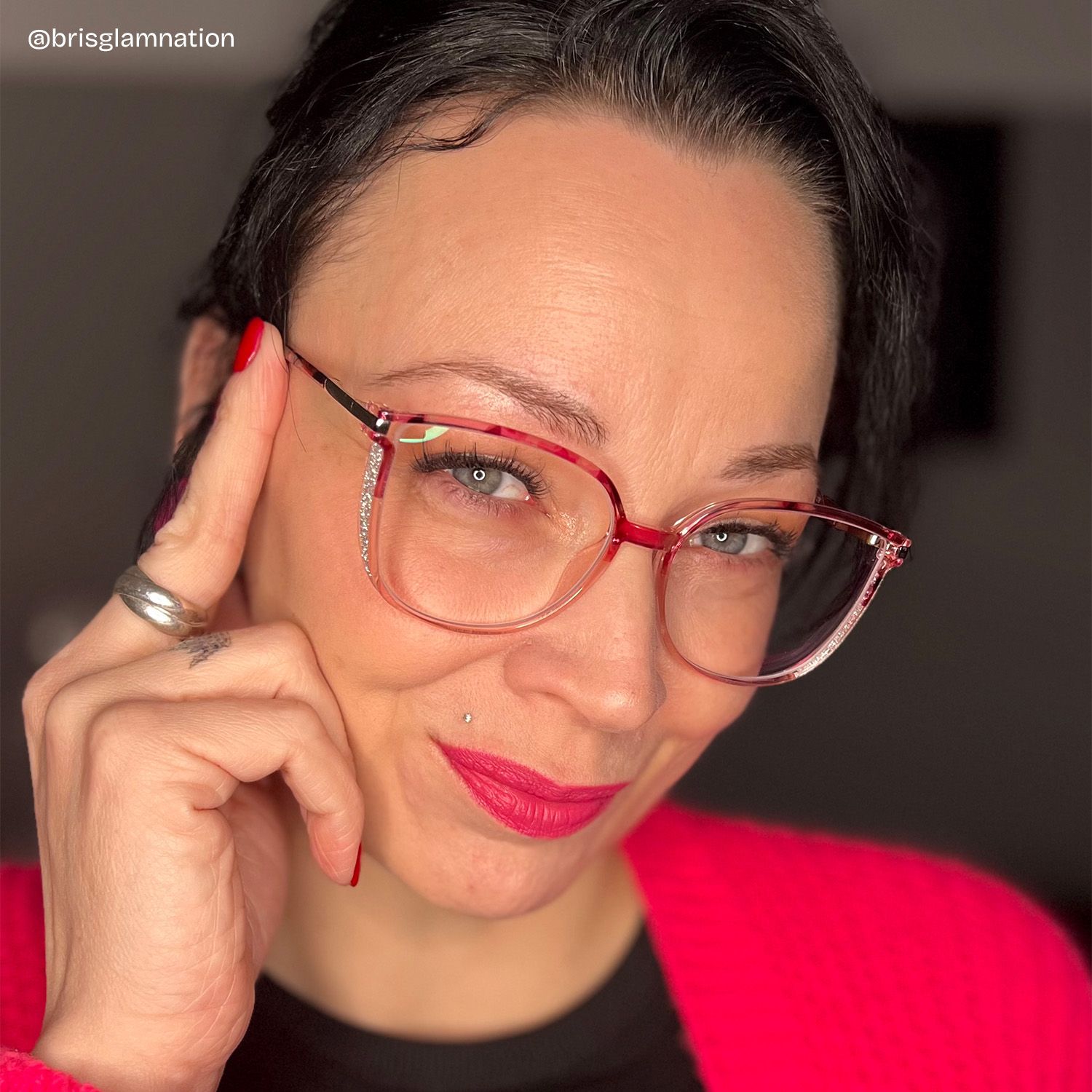 Walden Blumendruck-Rosa Cateye Brille7