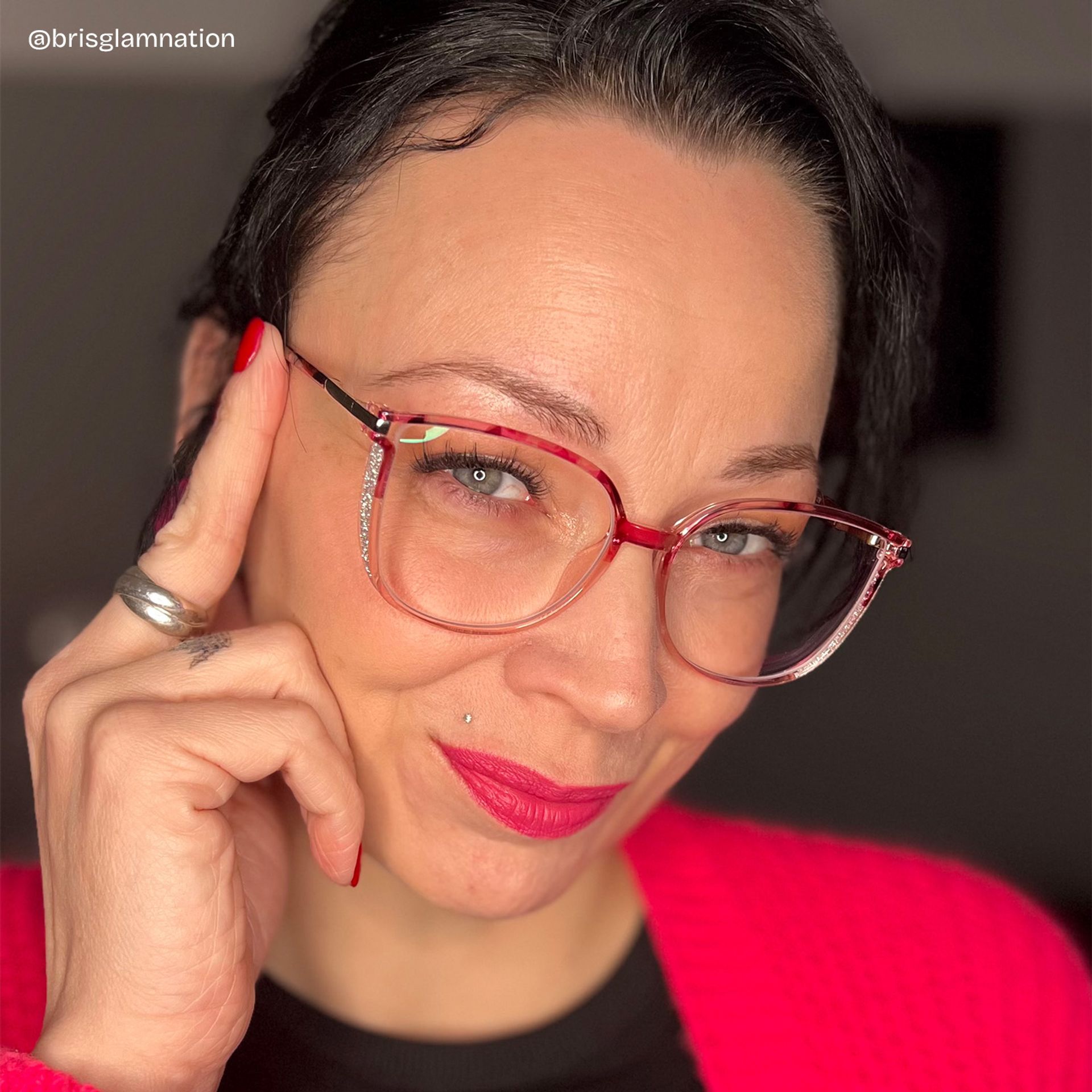 Walden Blumendruck-Rosa Cateye Brille7