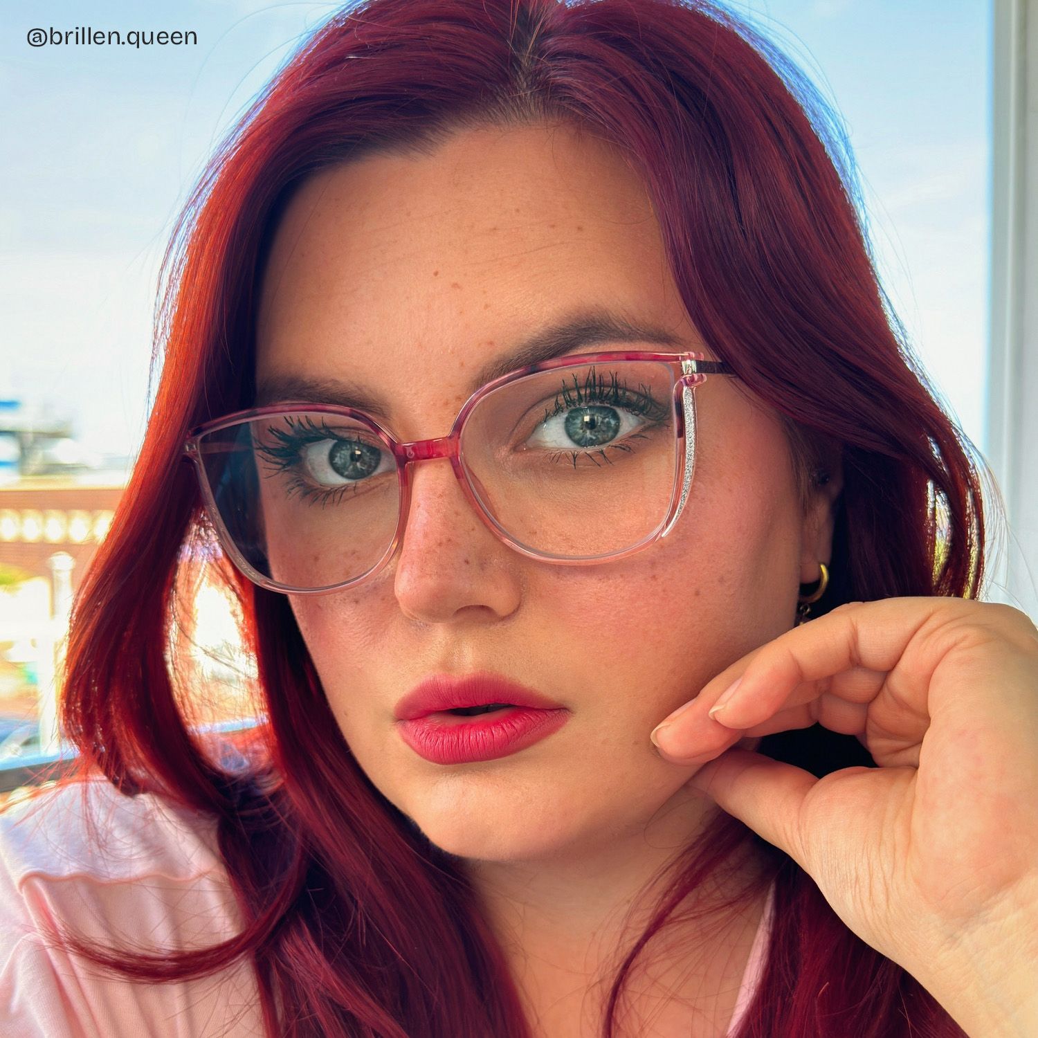 Walden Blumendruck-Rosa Cateye Brille5