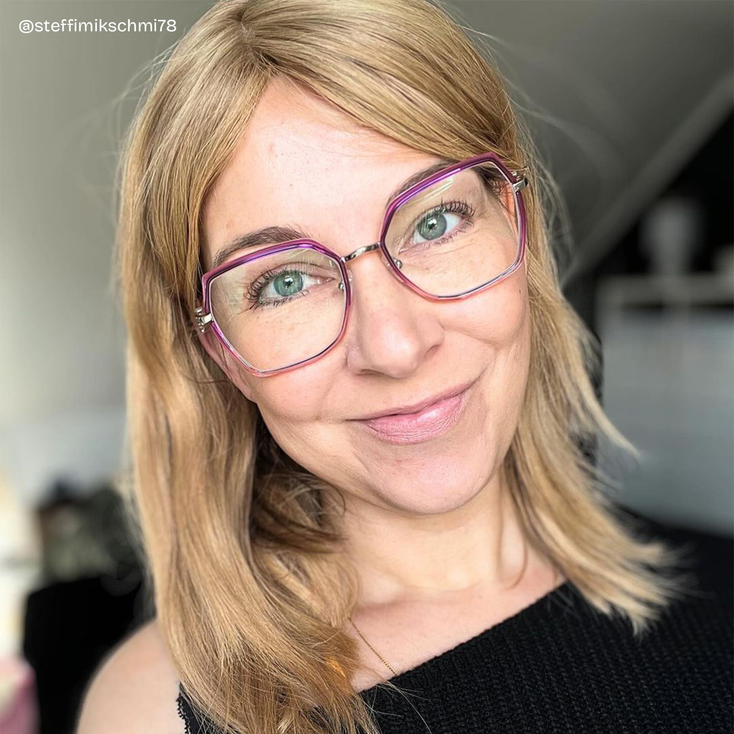 Burt Lila-Rosa Rechteckig Brille7