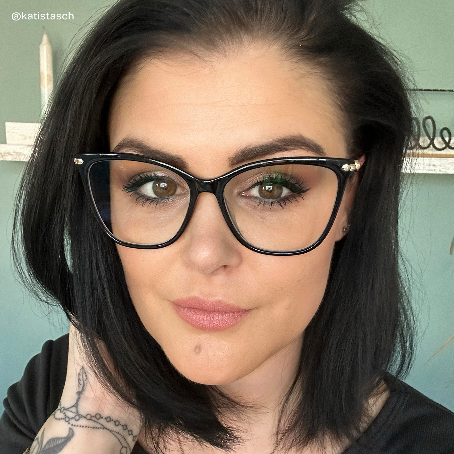 ZEELOOL Westley Schwarz Schmetterling Brille