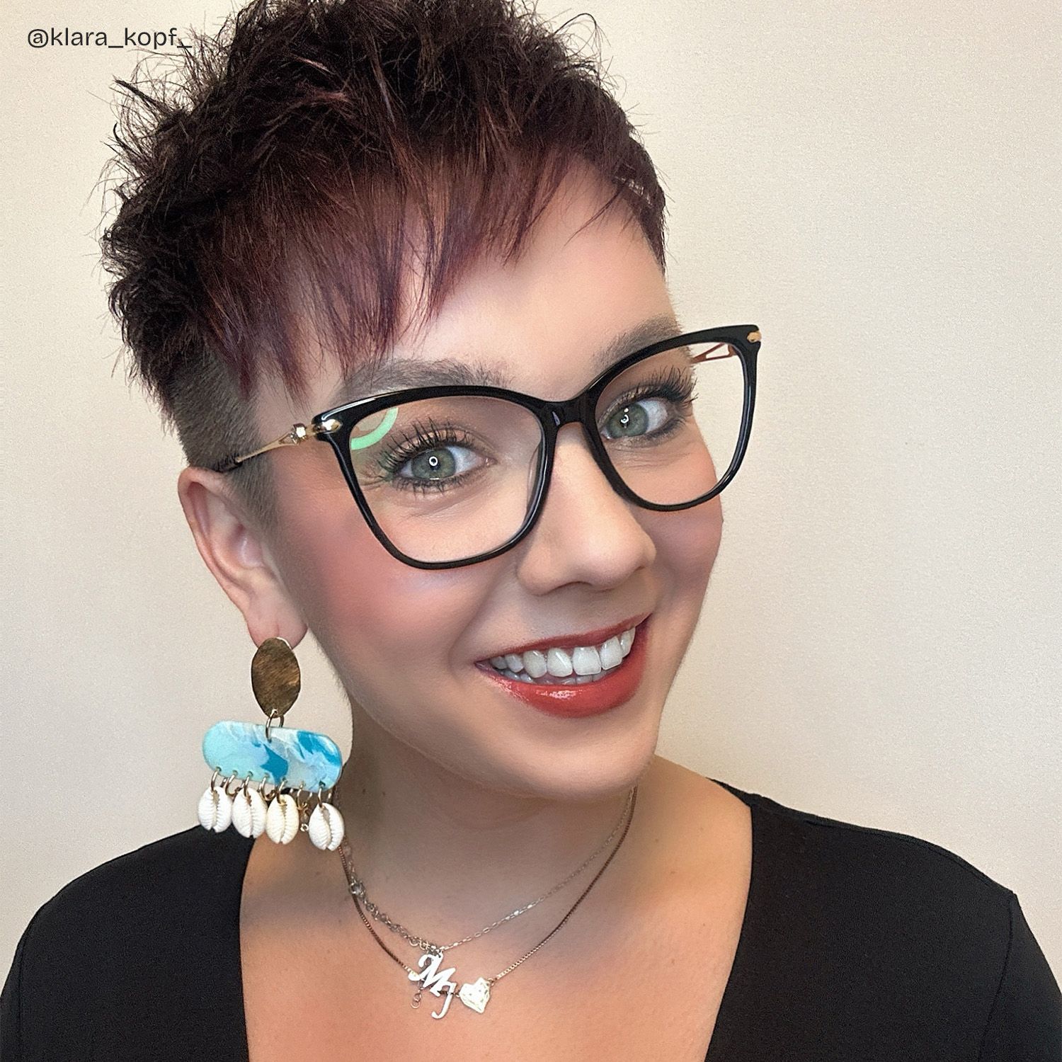 Westley Schwarz Schmetterling Gemischte-Materialien Brille7