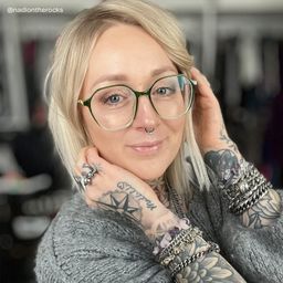 Kayee Grün Geometrisch Brille6