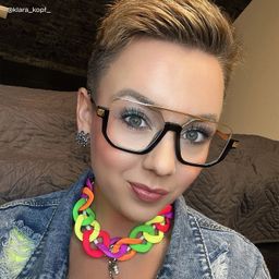 Oromiya Schwarz-Gold Pilot Brille7