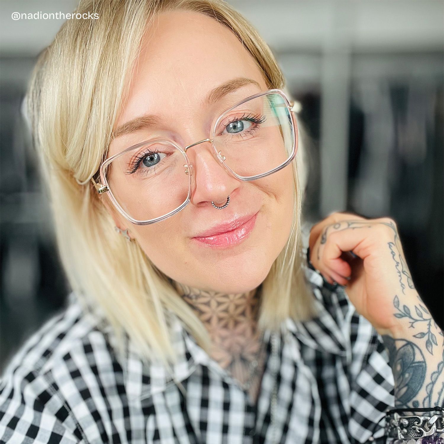 Kelby Rosa-Blau Quadratisch Brille7