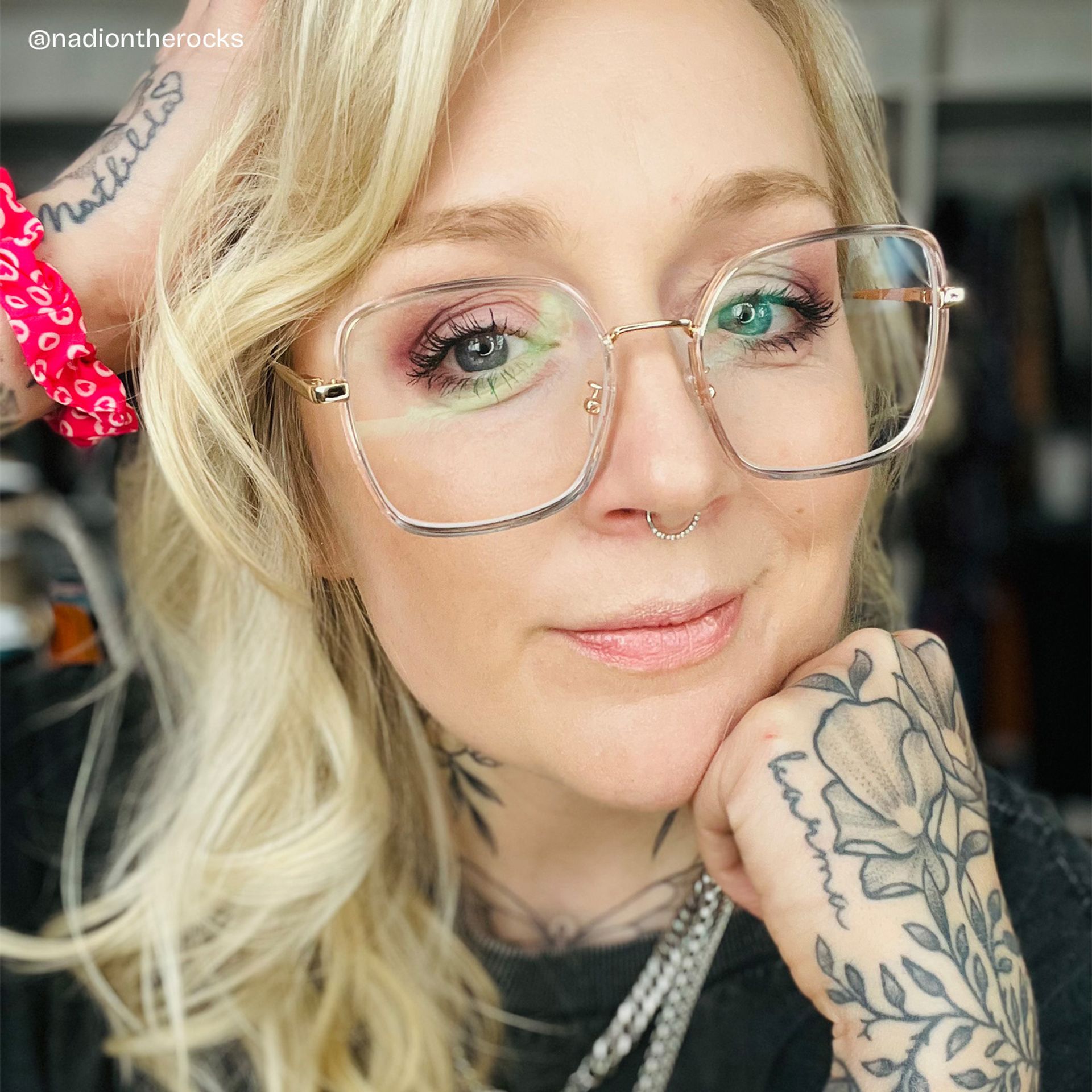 Kelby Rosa-Blau Quadratisch Brille6