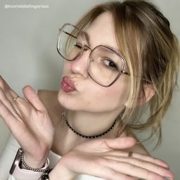 Kelby Rosa-Blau Quadratisch Brille7