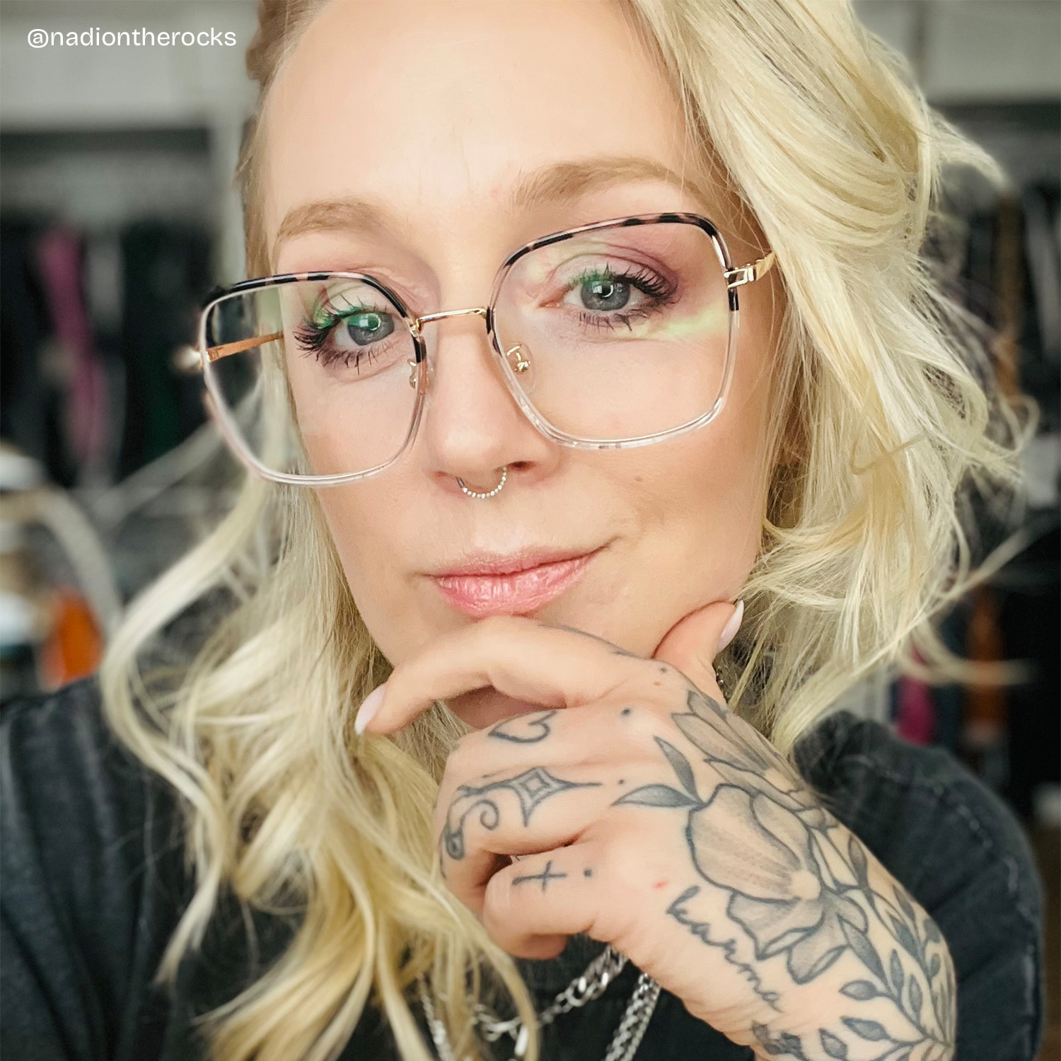 Kelby Schwarz-Tortoise Quadratisch Brille7