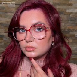 Payton Dunkelrosa Geometrisch Brille6