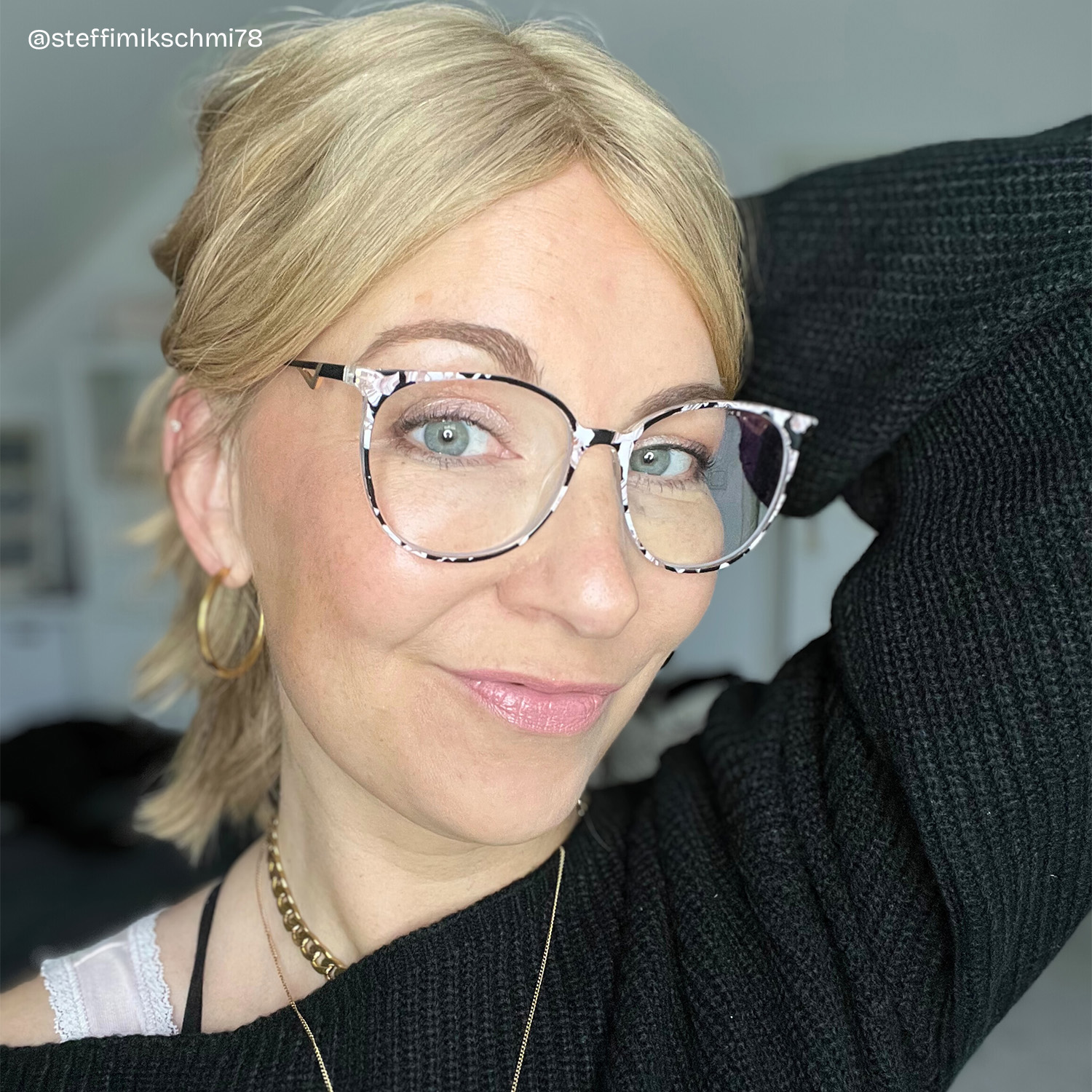 Babbage Blumendruck-Rosa Rund Brille