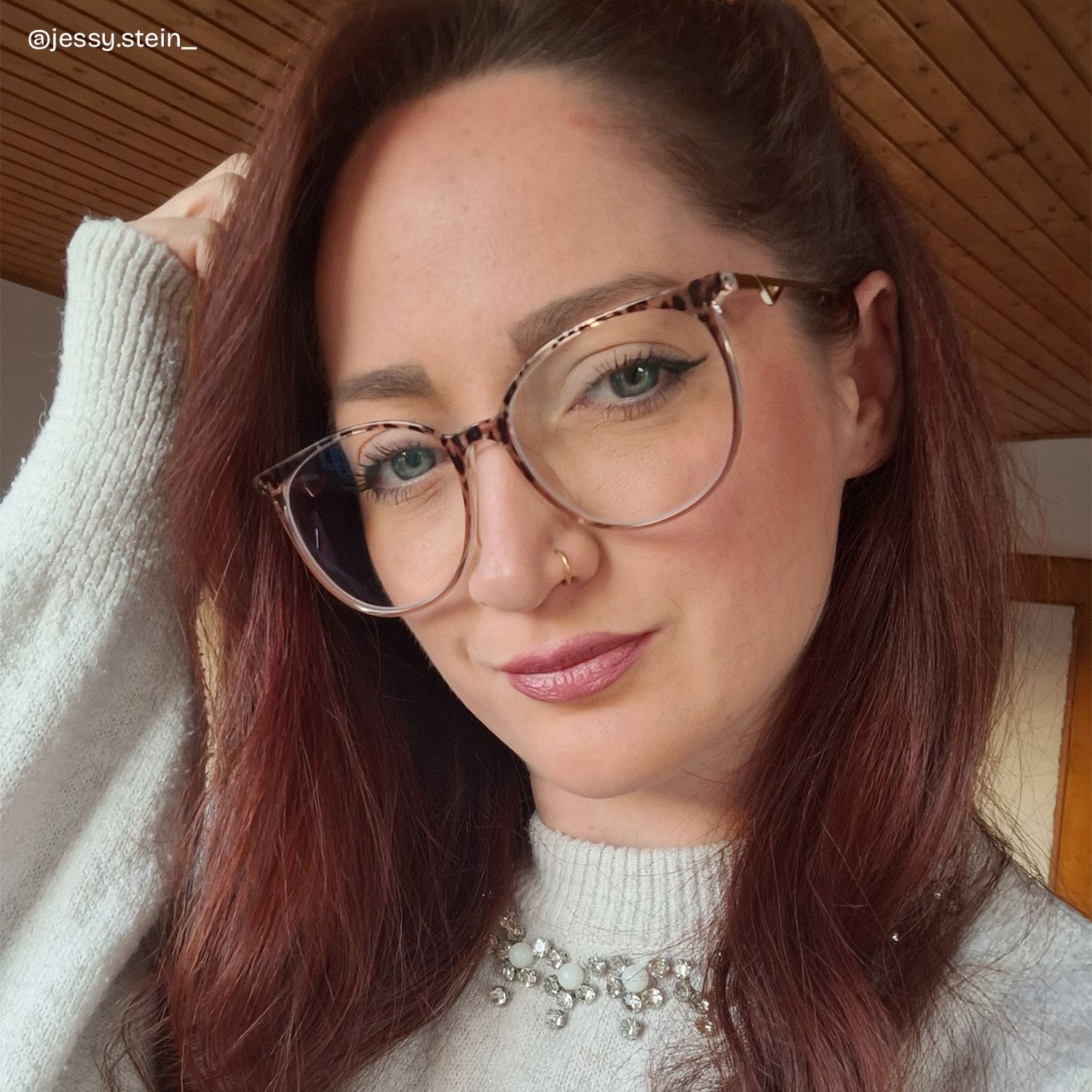 Babbage Braun-Leo Rund Gemischte-Materialien Brille9