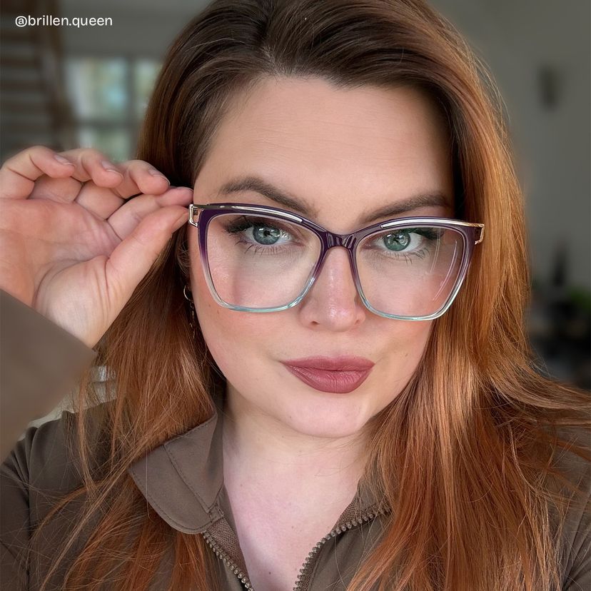 Matia Lila-Blau Quadratisch Brille