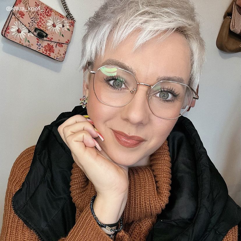 Lilly Rosa-Gold Geometrisch Brille