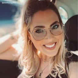 Lilly Rosa-Schwarz Geometrisch Brille5