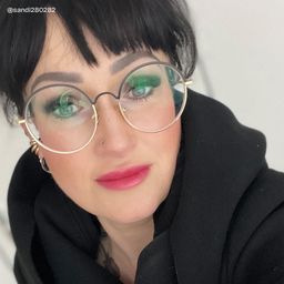 Beverly Schwarz-Gold Rund Brille8