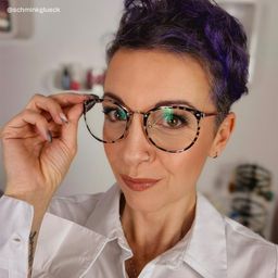 Abbas Schwarz-Tortoise Rund Brille6