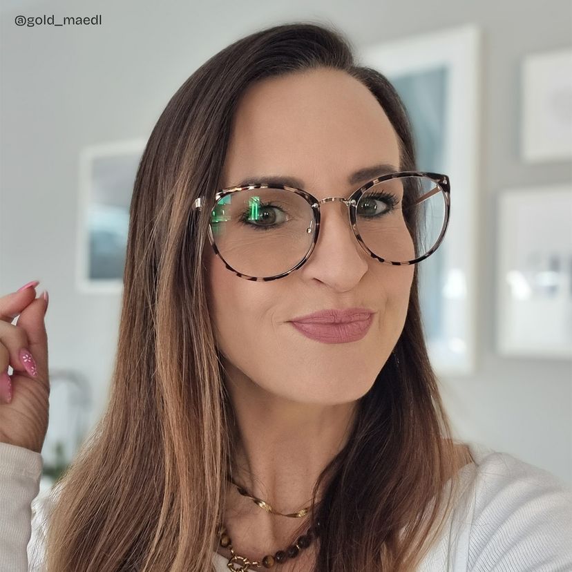 Abbas Schwarz-Tortoise Rund Brille