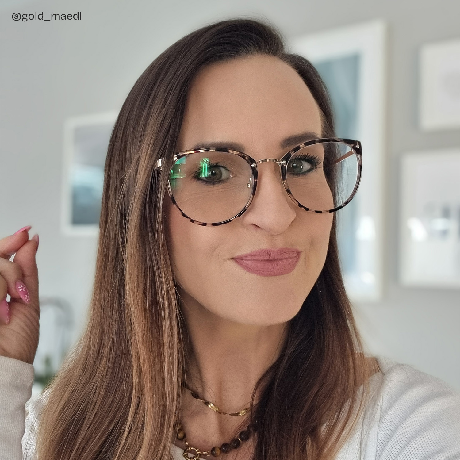 Abbas Schwarz-Tortoise Rund Brille