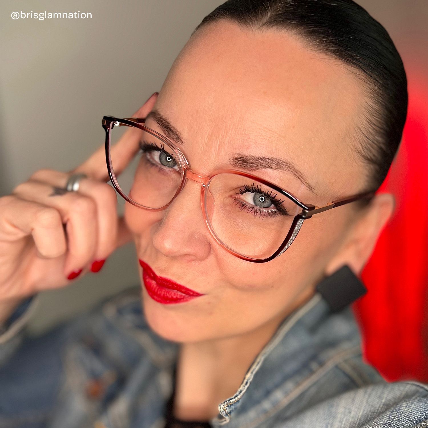 Cora Rot-Schwarz Cateye Brille6