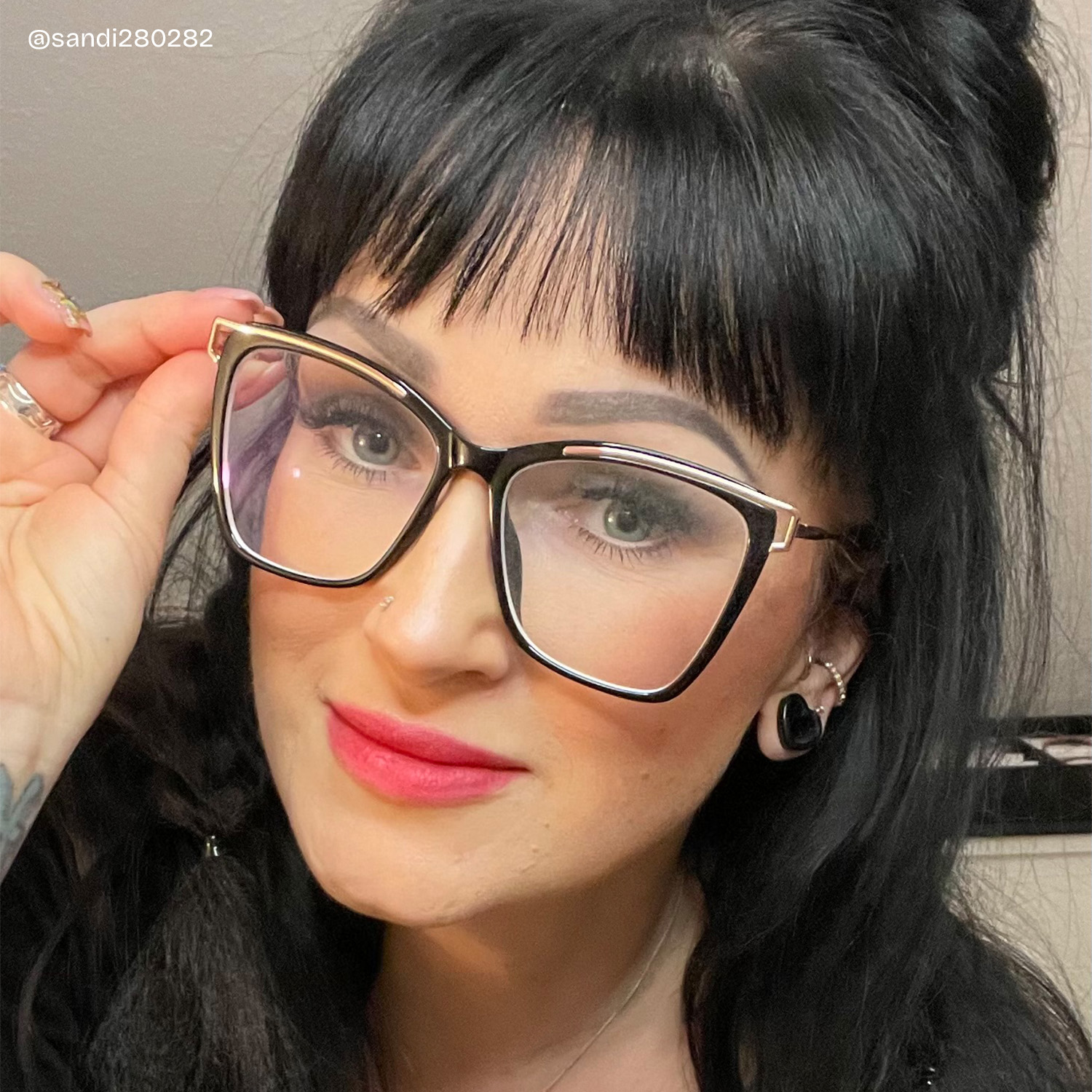 Matia Schwarz Quadratisch Brille6