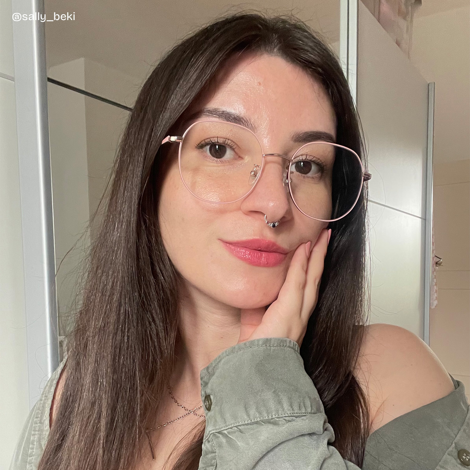 Qusay Rosa Rund Brille7