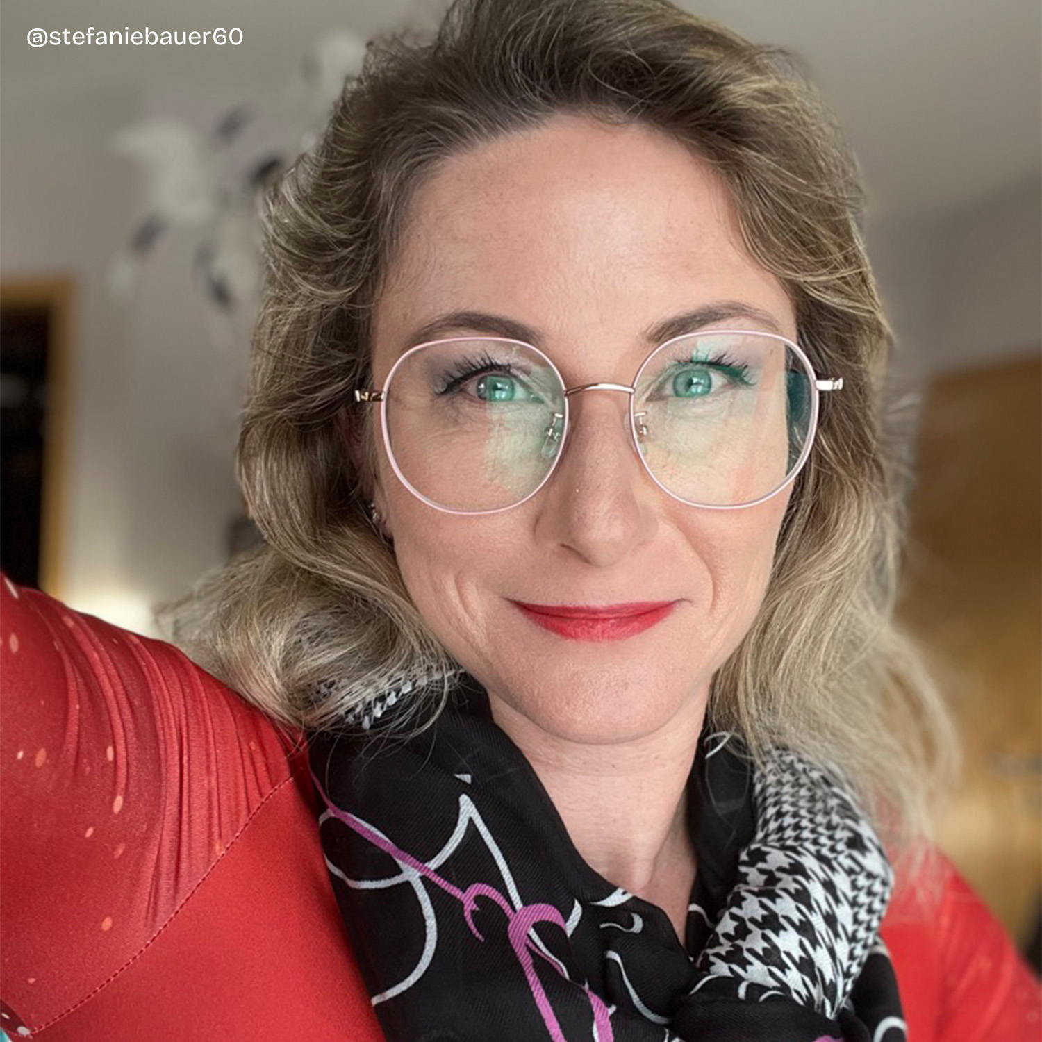 Qusay Rosa Rund Brille9