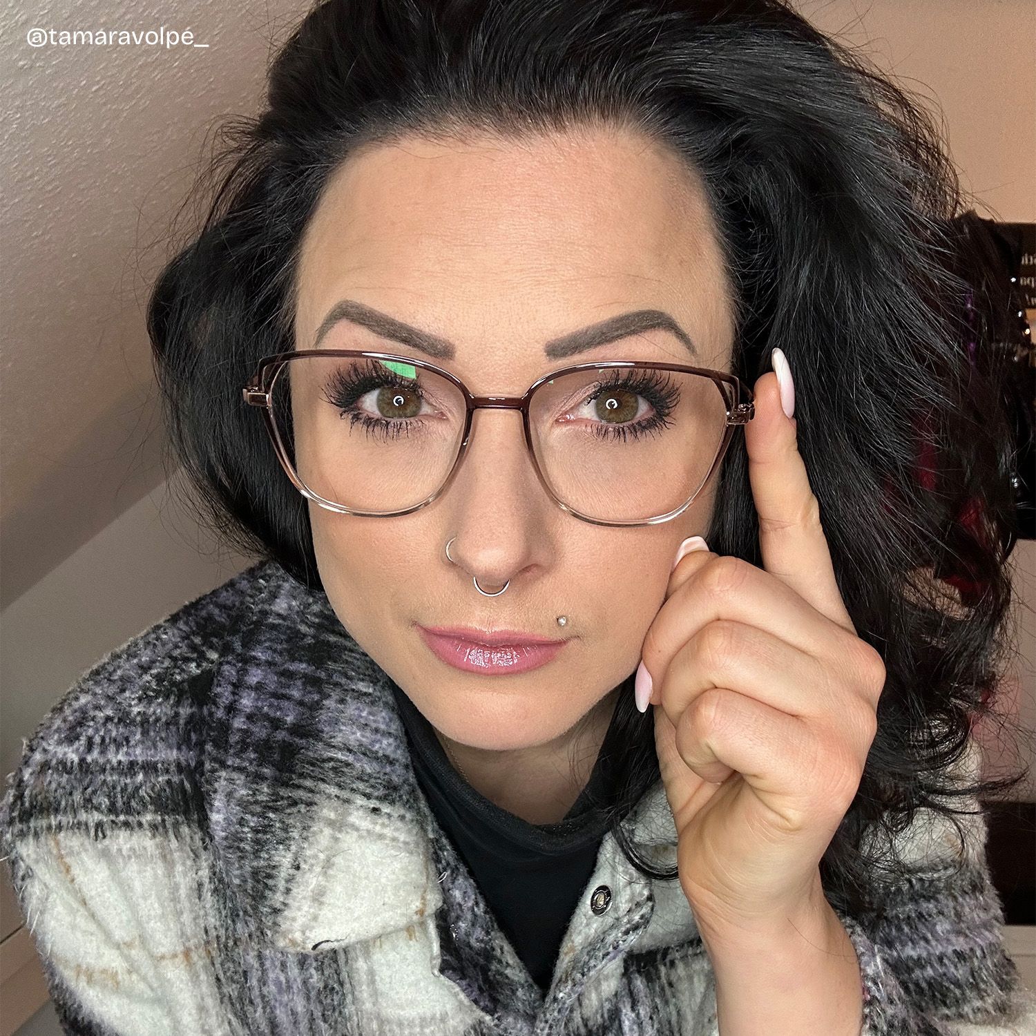 Haygood Braun Klar Cateye Brille6