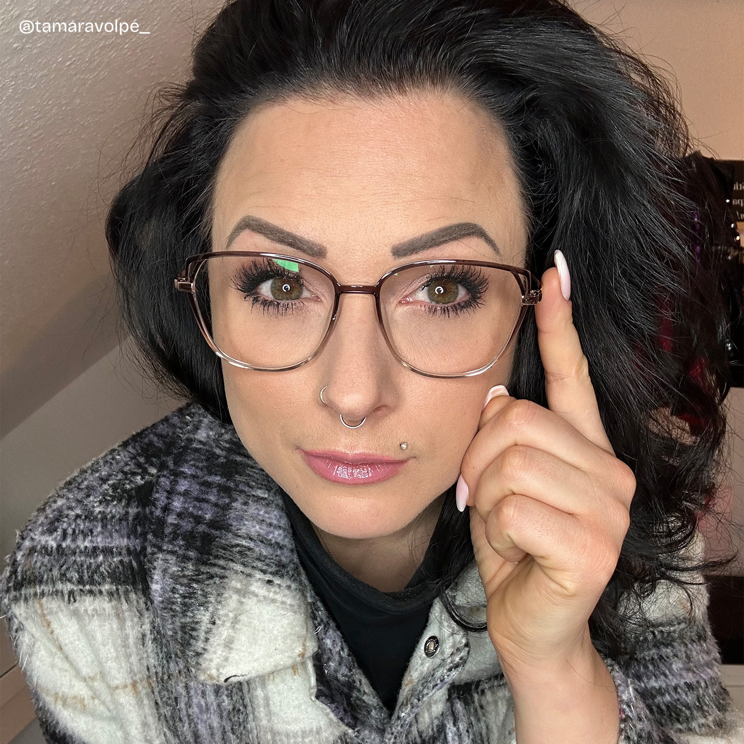 Haygood Braun Klar Cateye Brille6