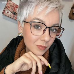 Mander Schwarz-Lila Quadratisch Brille7