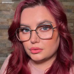 Burt Blau-Rosa Rechteckig Brille6