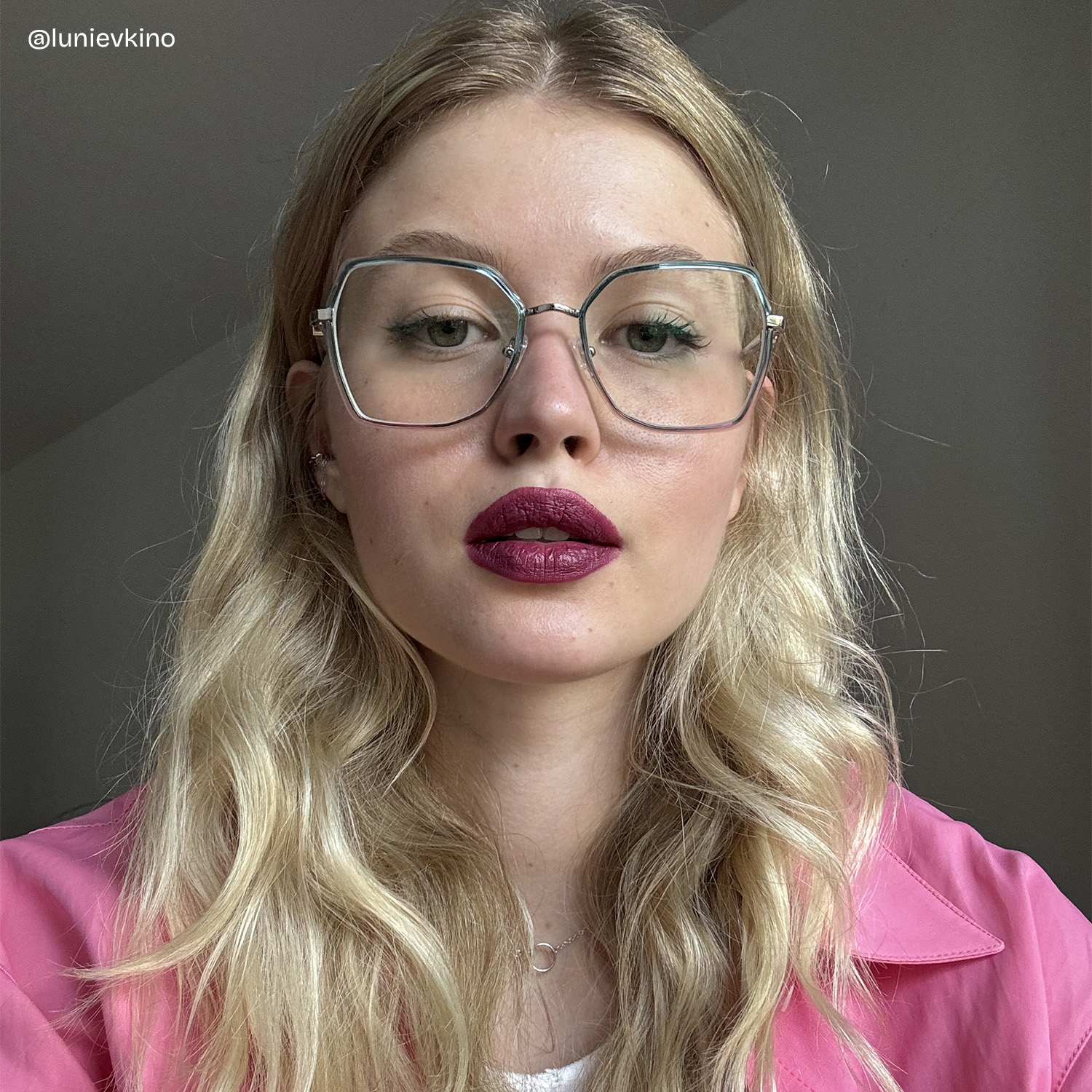 Burt Blau-Rosa Rechteckig Brille7