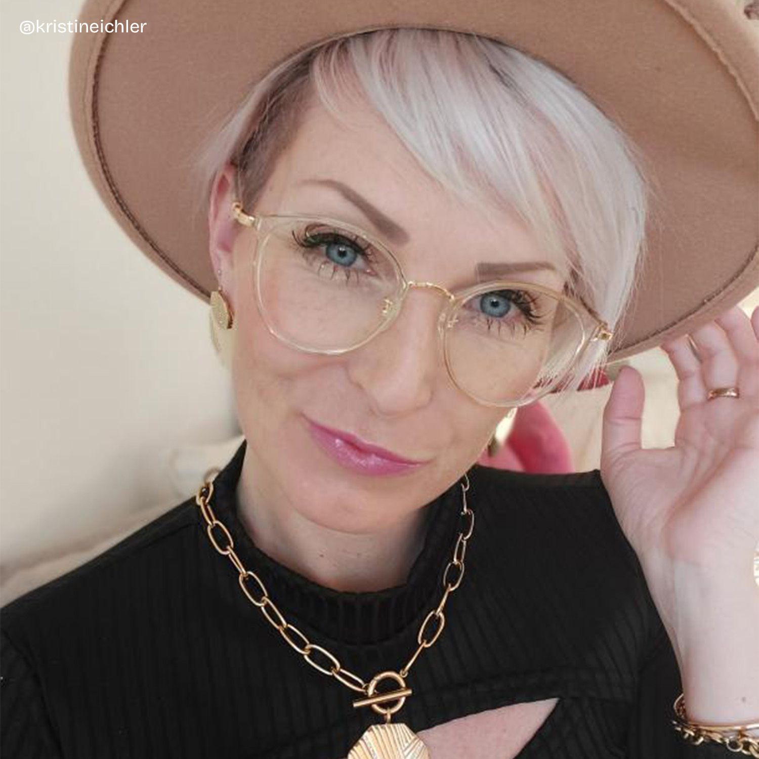 Basilia Gold Cateye Brille5