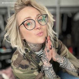 Zabrina Schwarz Rund Brille7