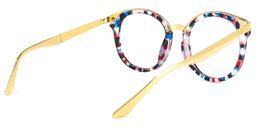 Ettenheim Blau Schwarz Blumenmuster Runde Brille4