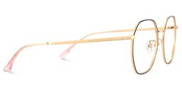 Lilly Rosa-Schwarz Geometrisch Brille2