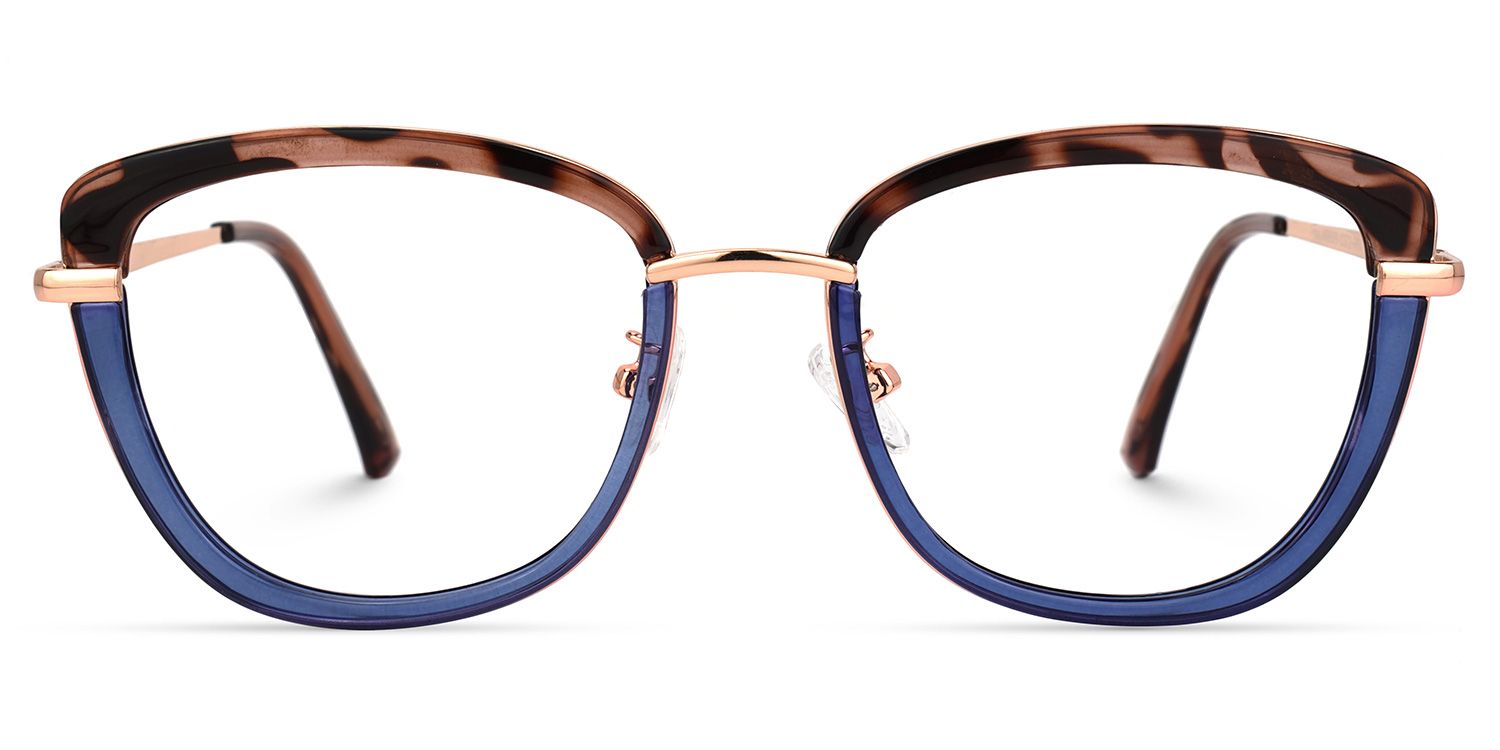 Adriana Blau Rechteckig Brille3