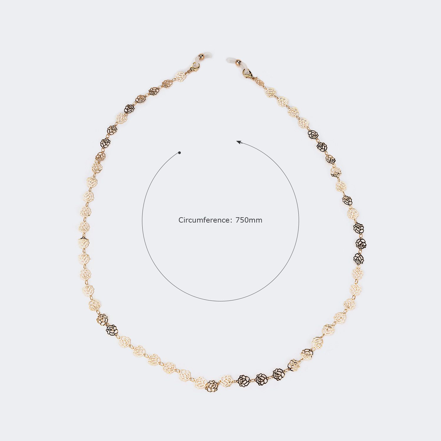 Quito Gold-Blumen Brillenkette2