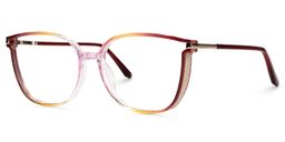 Walden Rot-Gelb Cateye Brille1