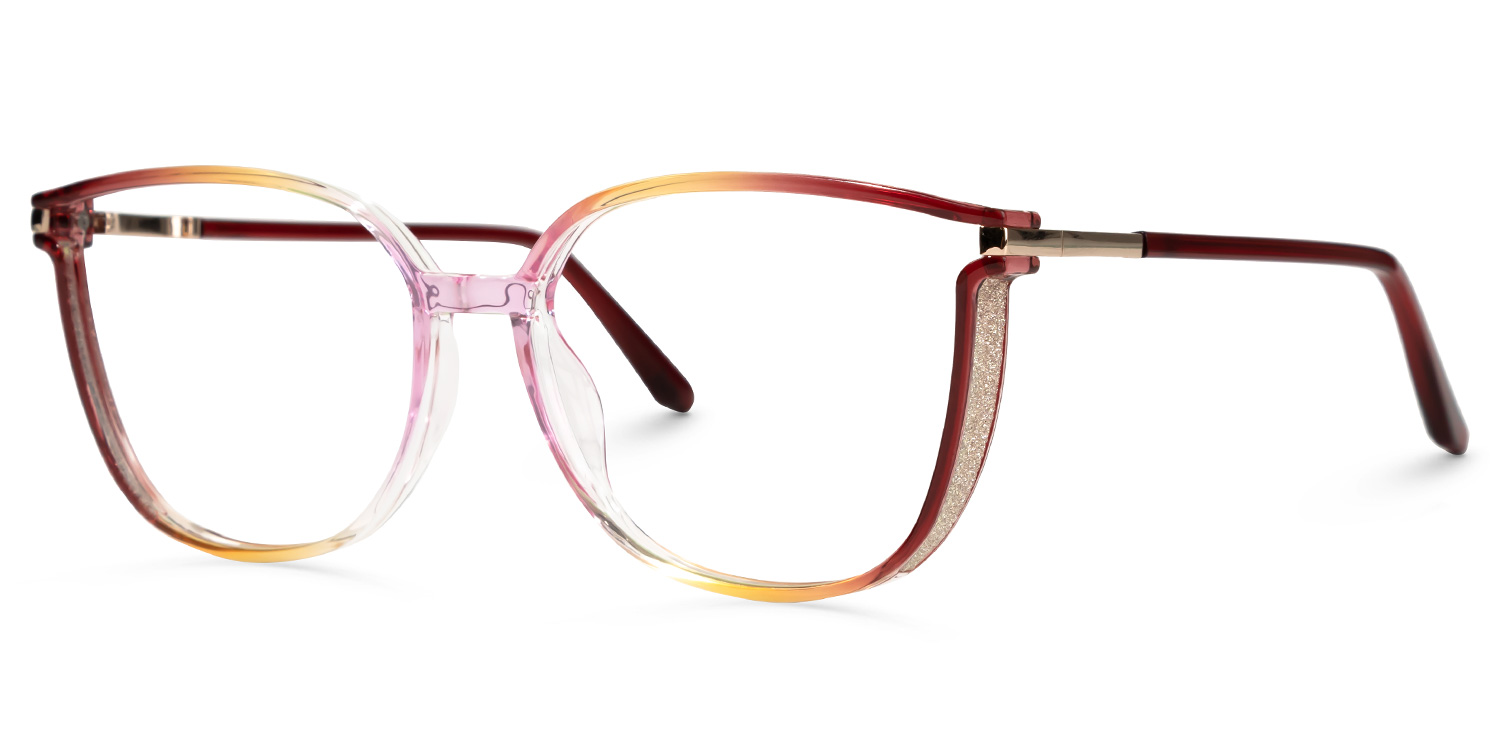 Walden Rot-Gelb Cateye Brille gutes Bild