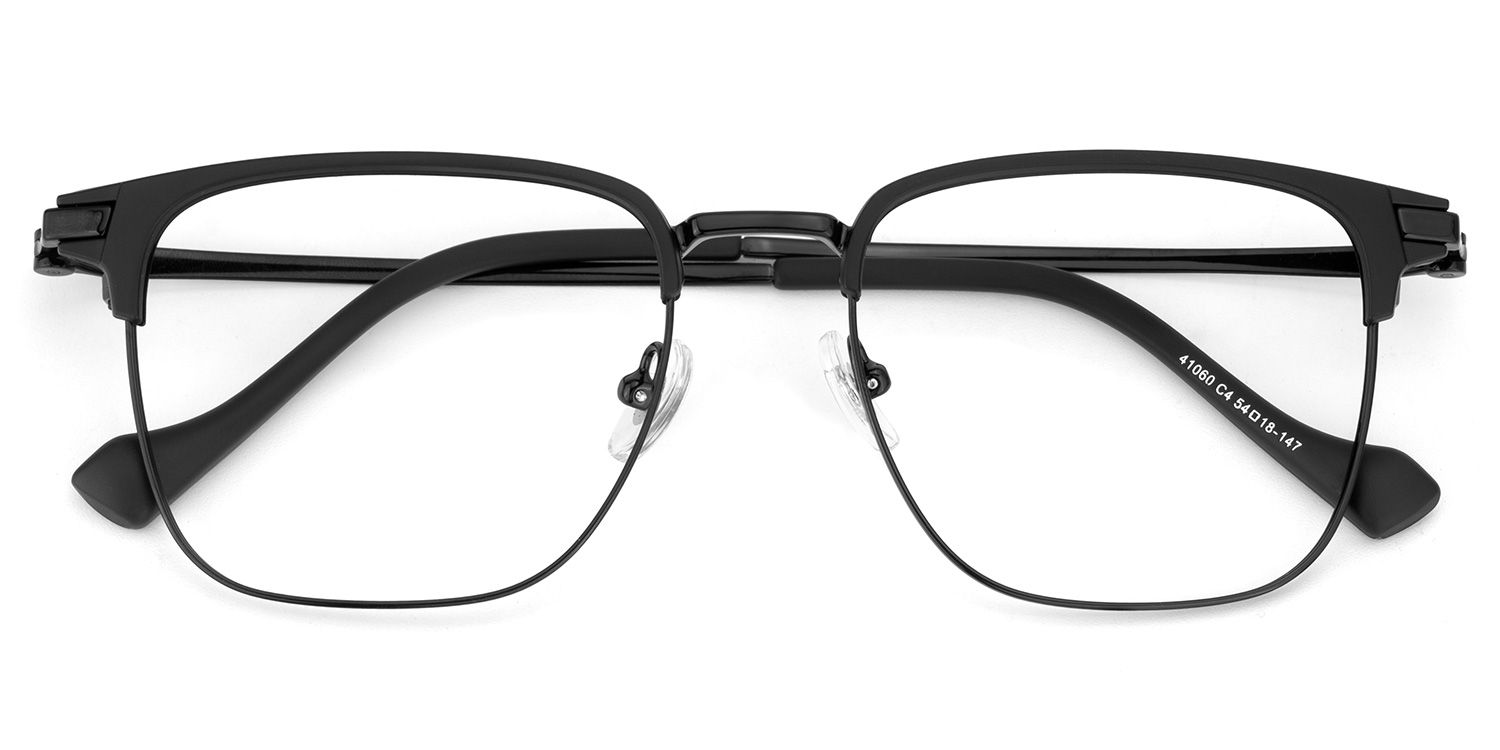 Alex Schwarz Browline Gemischte-Materialien Brille3