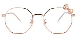 Kaitlyn Rosa-Gold Geometrisch Brille0