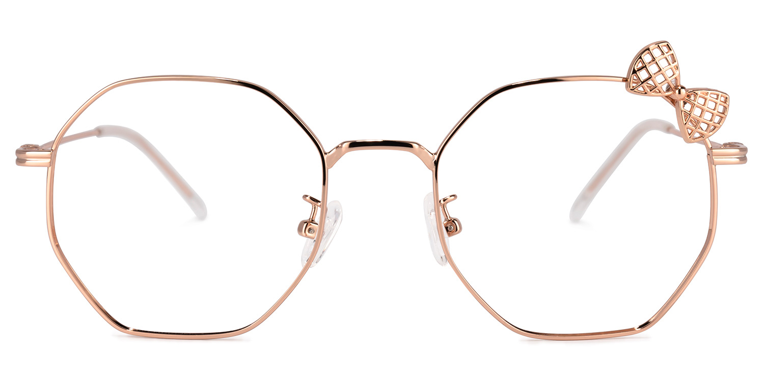Kaitlyn Rosa-Gold Geometrisch Brille