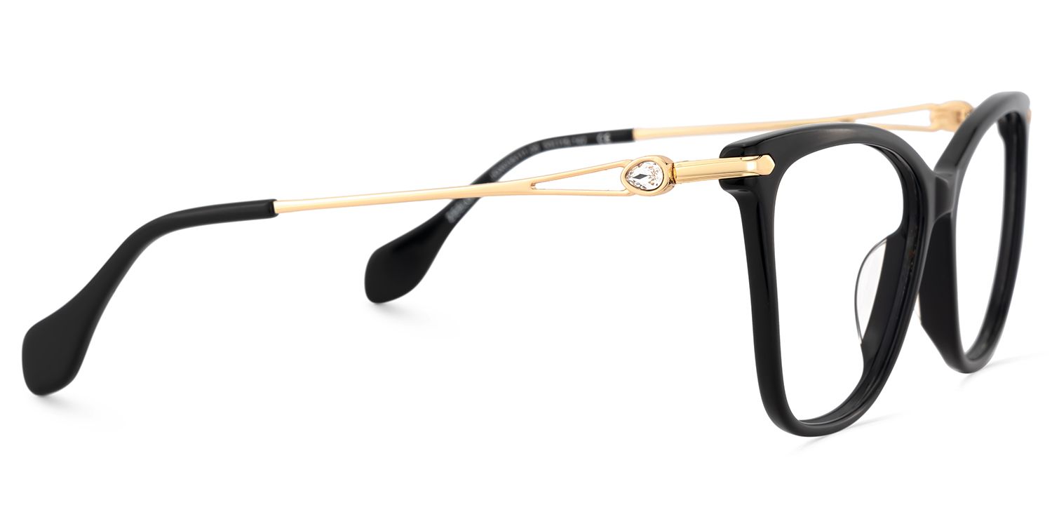 Westley Schwarz Schmetterling Gemischte-Materialien Brille3